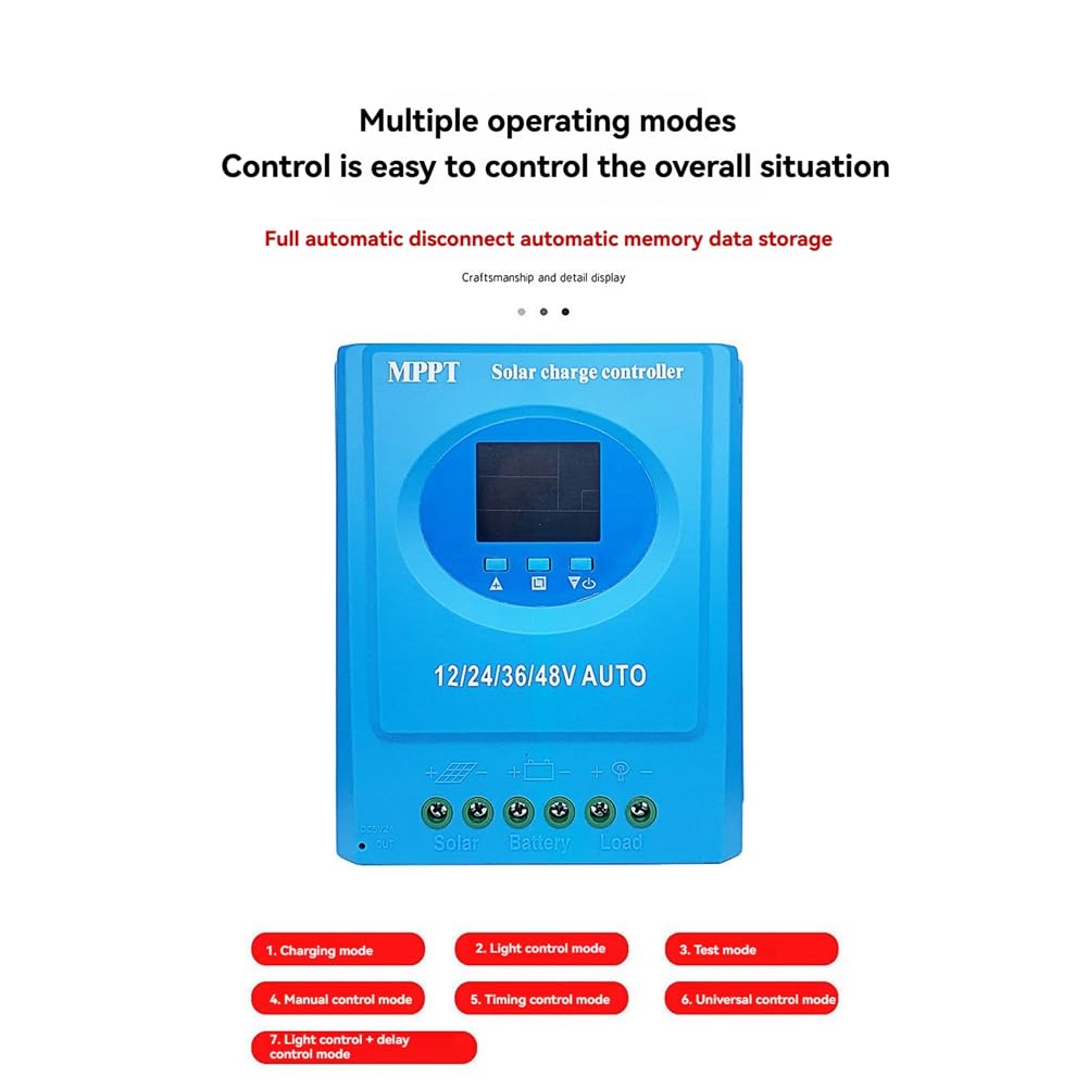 Contrôleur de Charge Solaire MPPT 150A 12V 24V 36V 48V avec Double Charge USB Automatique pour Batterie au Plomb et au Lithium, Panneau Solaire