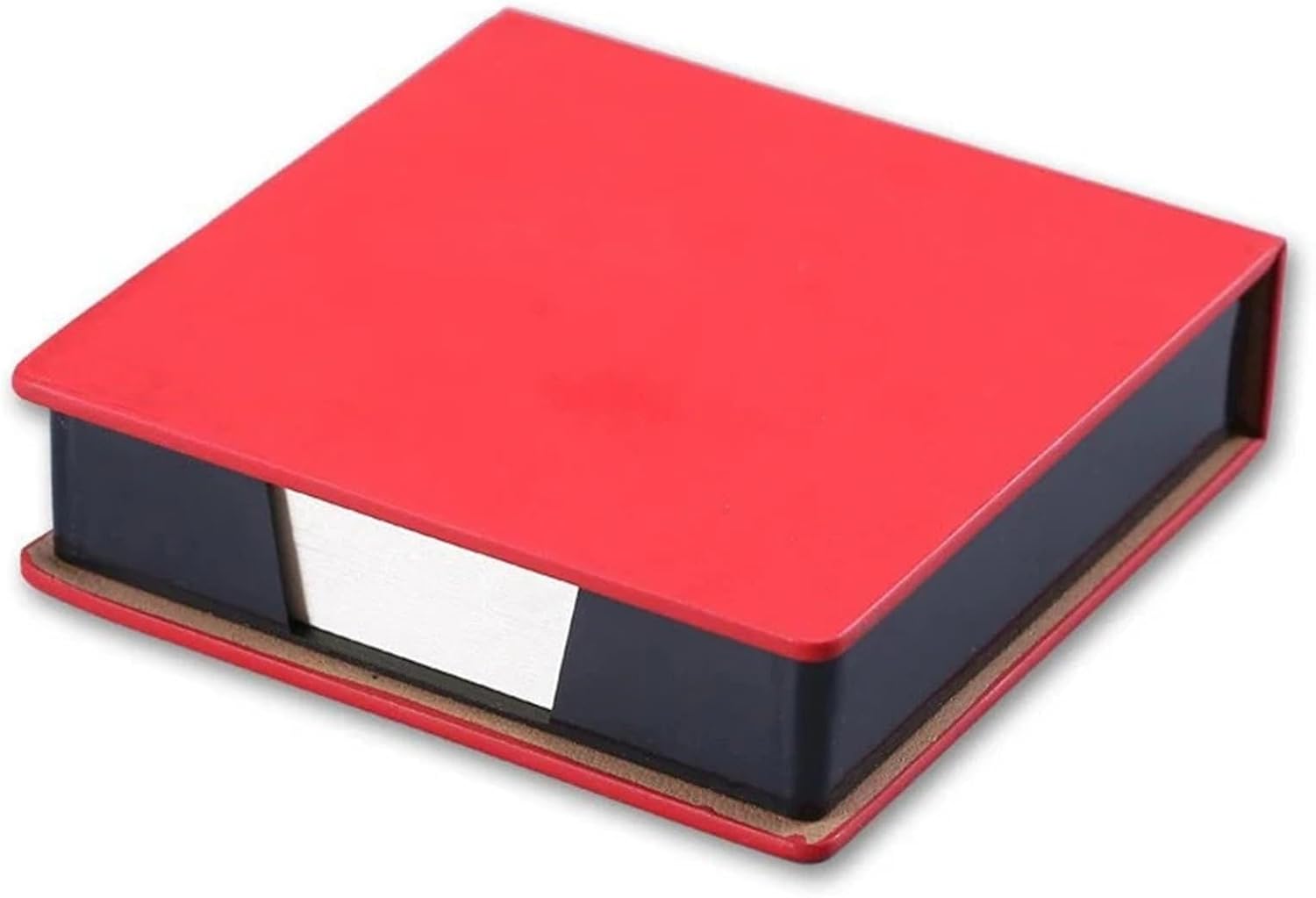 Sticky Note Holder 4PCS 3D PU Note Holder Business Office Desk Organizer Brick Style Memo Storage Box for Sticky Notes and Notebook 180 Pages