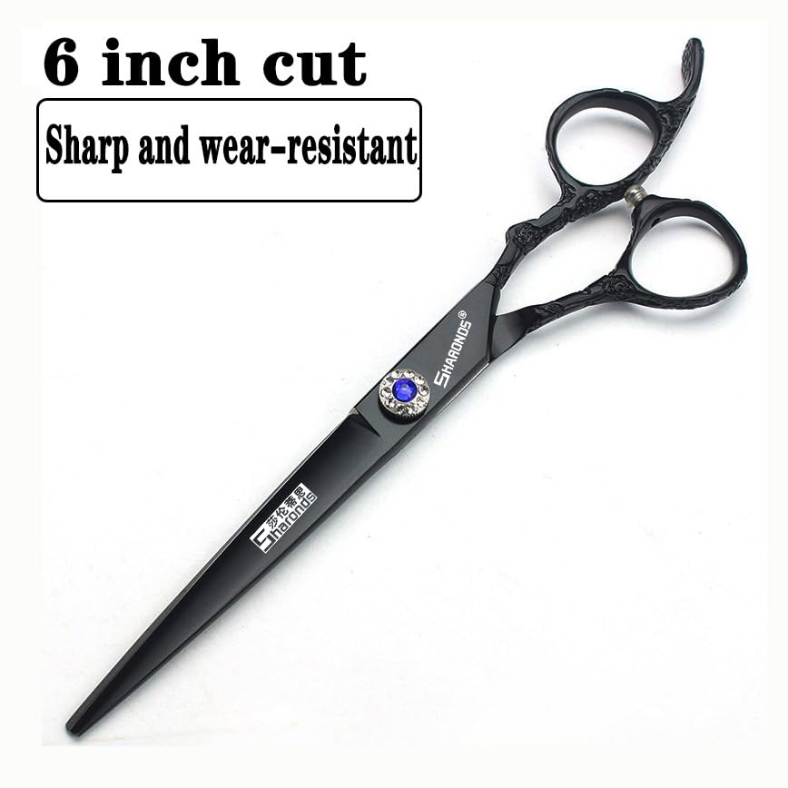 6/7-inch Professional Hair Clippers, Stainless Steel Sharp Hair Clippers, Hairdresser Specific Scissors. (6 inch-2pc-B) - Image 3