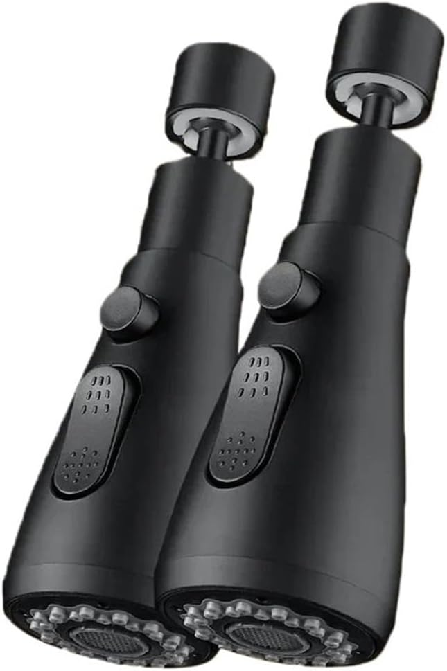 Faucet Extender Metal Alloy,Three Modes,Head Water Saver Home Extended Shower Spray Filter Faucet Extender Kitchen(2pcs-silver)