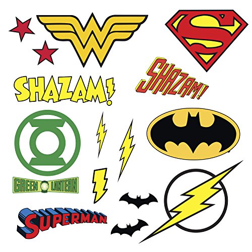 Roommates Rmk2749Scs Dc Superhero Logos Peel And Stick Wall Decals 16 Count #TOP1
