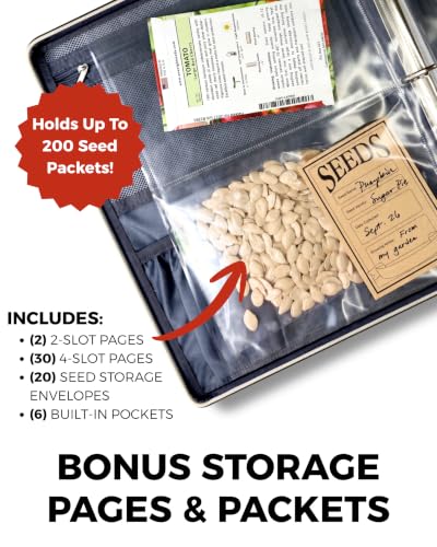 Seed Storage Organizer Bag, Seed Envelopes Binder, Homesteading Essentials - Image 4