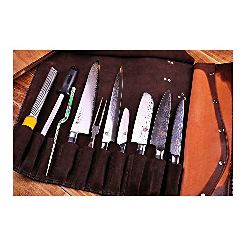 DELLINGER Skull profesjonalny nóż skórzany Roll Chef Koch Bag nóż torba