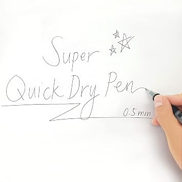 Dong-A fine point 0.5mm retractable ink gel pens quick dry ultra soft rubber grip smooth writing - Black, 12 Count