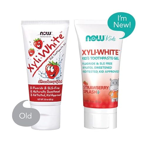 Now Solutions, Xyliwhite™ Toothpaste Gel For Kids, Strawberry Splash Flavor, Kid Approved! 3-Ounce, Packaging May Vary #TOP2