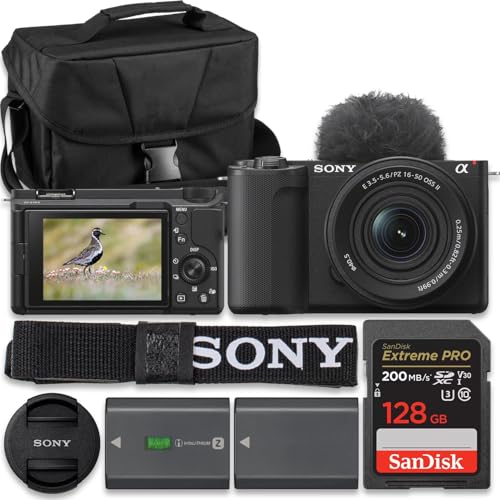 Image of Sony Alpha ZVE10 II - APS-C Interchangeable Lens Mirrorless Content Creators' Camera - Black - with Lens (Value Bundle)