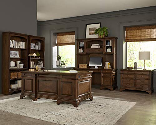 Coaster-Furniture-Hartshill-File-Cabinets-Burnished-Oak-Executive-Desk-881281 Coaster Furniture Hartshill File Cabinets Burnished Oak Executive Desk 881281