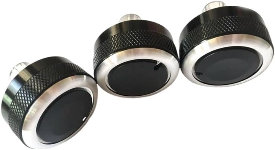 3pcs for Set Car Air Conditioning Knobs Aluminum Alloy Compatible for Mazda AC Knob Switch Button for Mazda 3 Axela 2014-2017