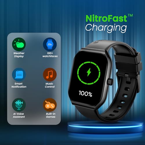 Image of Titan Smart 3 Premium Smart Watch|1.96 inch Super AMOLED Display with 410x502 Pixel Resolution|SingleSync BT Calling|NitroFast Charging|110+ Sports Modes|200+ Watchfaces|Upto 7 Day Battery