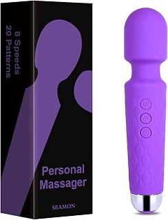 Coeuove Personal Mini Massager for Neck Shoulder Body Back, Waterproof Silicone Therapy Tool with 28 Vibration Modes, Therapeutic Powerful and Hand held, Rechargeable for Stress Relief