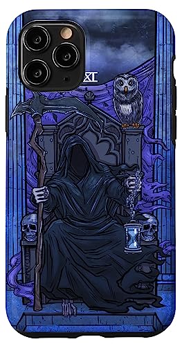 Iphone 11 Pro Justice Tarot Card Grim Reaper Halloween Gothic Horror Witch Case #TOP15