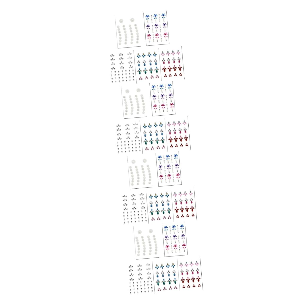 DOITOOL 20juegos Pegatinas De Faciales Brillantes De Rhinestones Para Maquillaje De y Cejas Decoración De Festival y Cosplay Autoadhesivas y Fáciles De Usar