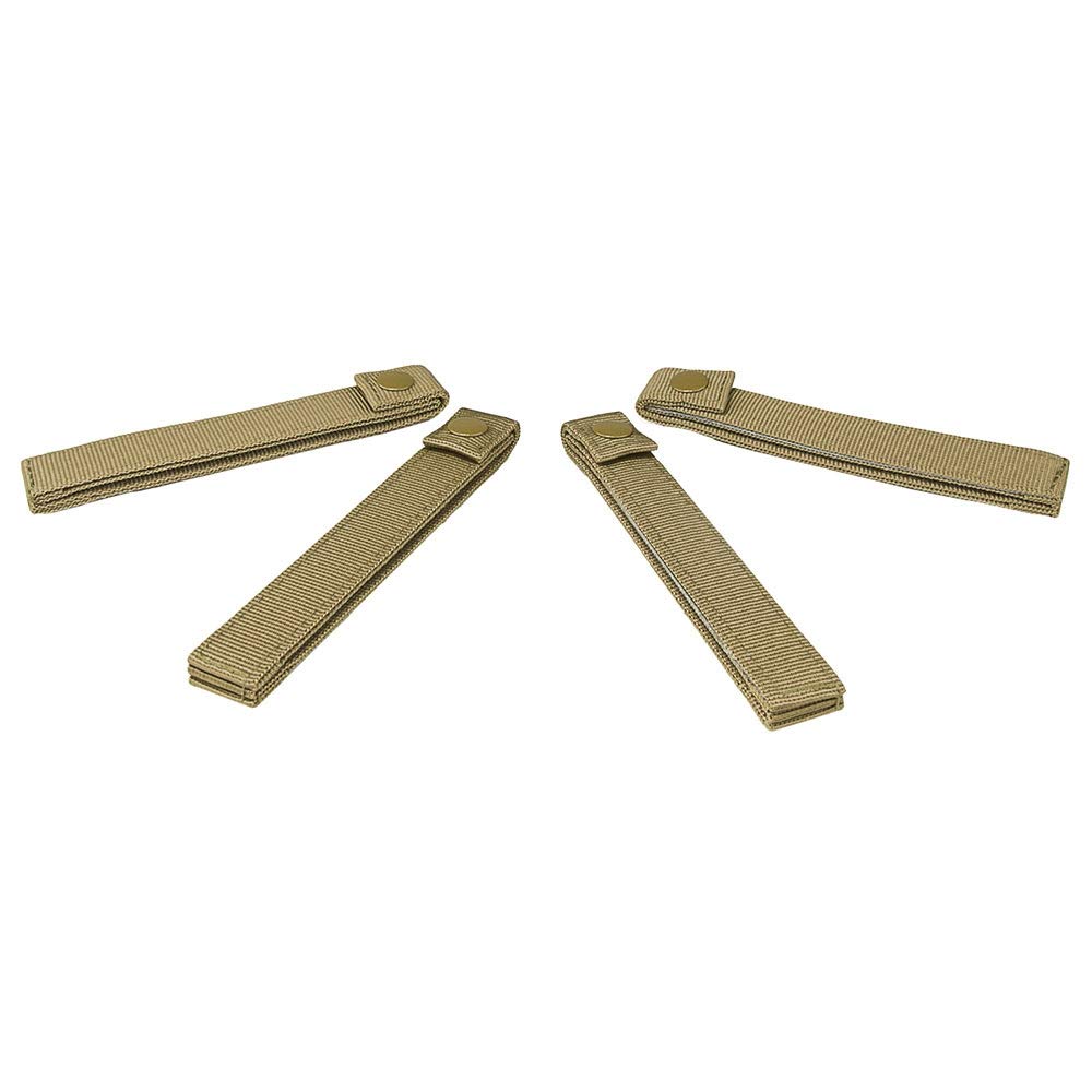 NcSTARMolle Thumb Snap Straps, 6" Length, Tan, Package of 4