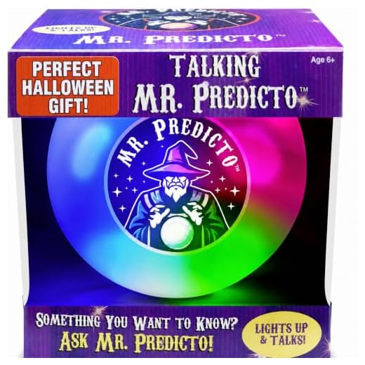 Mr. Predicto Fortune Teller Crystal Ball - Ask a Question & He Speaks an Answer - Mysterious Magic Ball, Cool 8 Ball Magic, Funny Toys for Teens, Tweens - Kids Novelty Toys & Amusements - Light Up Toy