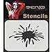 Produktbild Senjo Color Airbrush Schablone Stencil A4 - Splash - Lösungsmittelbeständig