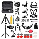 Neewer Upgraded 50-in-1 Action Camera Accessory Kit Compatible with GoPro Hero 10 9 8 Max 7 6 5 4 Black GoPro 2018 Session Fusion Silver White Insta360 DJI AKASO APEMAN Campark SJCAM Action Camera