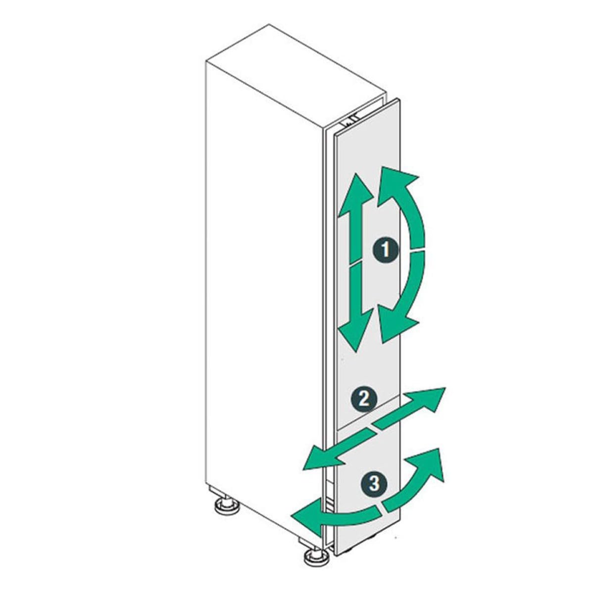 SO-TECH® Dispensa-x Set Complet Placard Coulissant pour Armoire Hauteur 1900-2300 mm/Largeur 400 mm