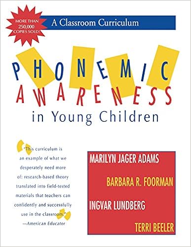Phonemic Awareness in Young Children: A Classroom Curriculum book cover