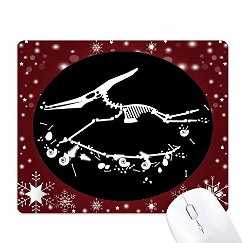 Tapis de souris dinosaure bébé et flocons de neige pour l'hiver
