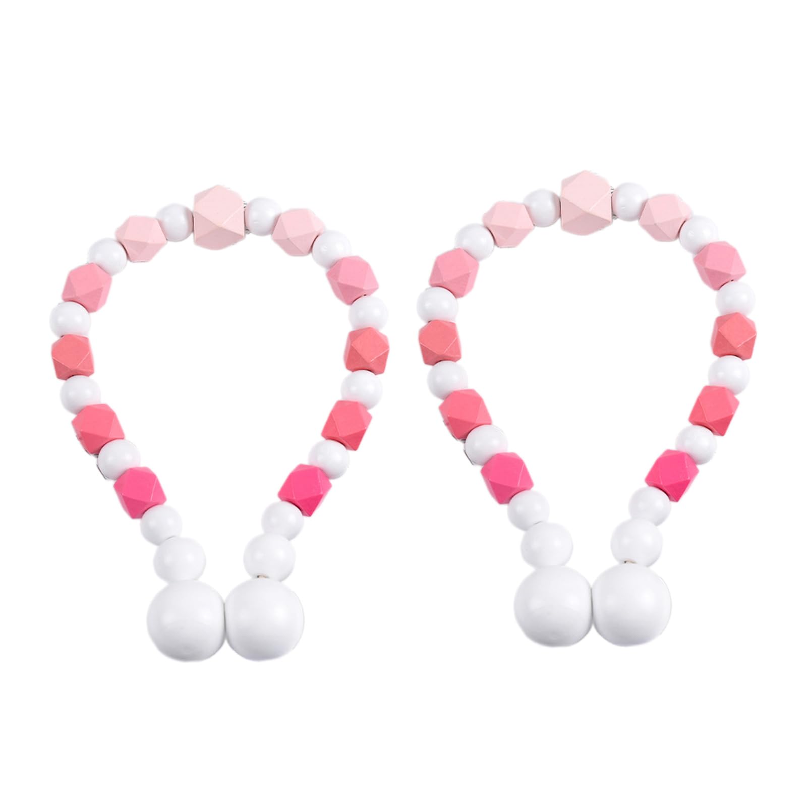 Xinsheinelry 2Pcs Not Tool Installation Curtain Holders Gradients Wooden Beads Window Drapery Tiebacks Holdbacks Home Decors Window Drapery Holdbacks