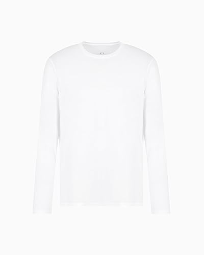 Mens Basic Long Sleeve Jersey Crew Neck Tee