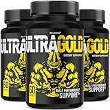 (3 Pack) Ultra Gold Capsules - Official Ultra Gold Pills Supplement Support Premium for Men, All Natural UltraGold Maximum Strenght Multivitamin Pills Advanced Formula, 180 Capsules for 3 Months