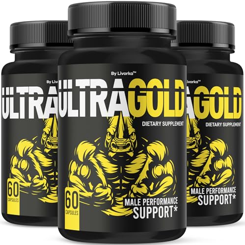 (3 Pack) Ultra Gold Capsules - Official Ultra Gold Pills Supplement Support Premium for Men All Natural UltraGold Maximum Strenght Multivitamin Pills Advanced Formula 180 Capsules for 3 Months