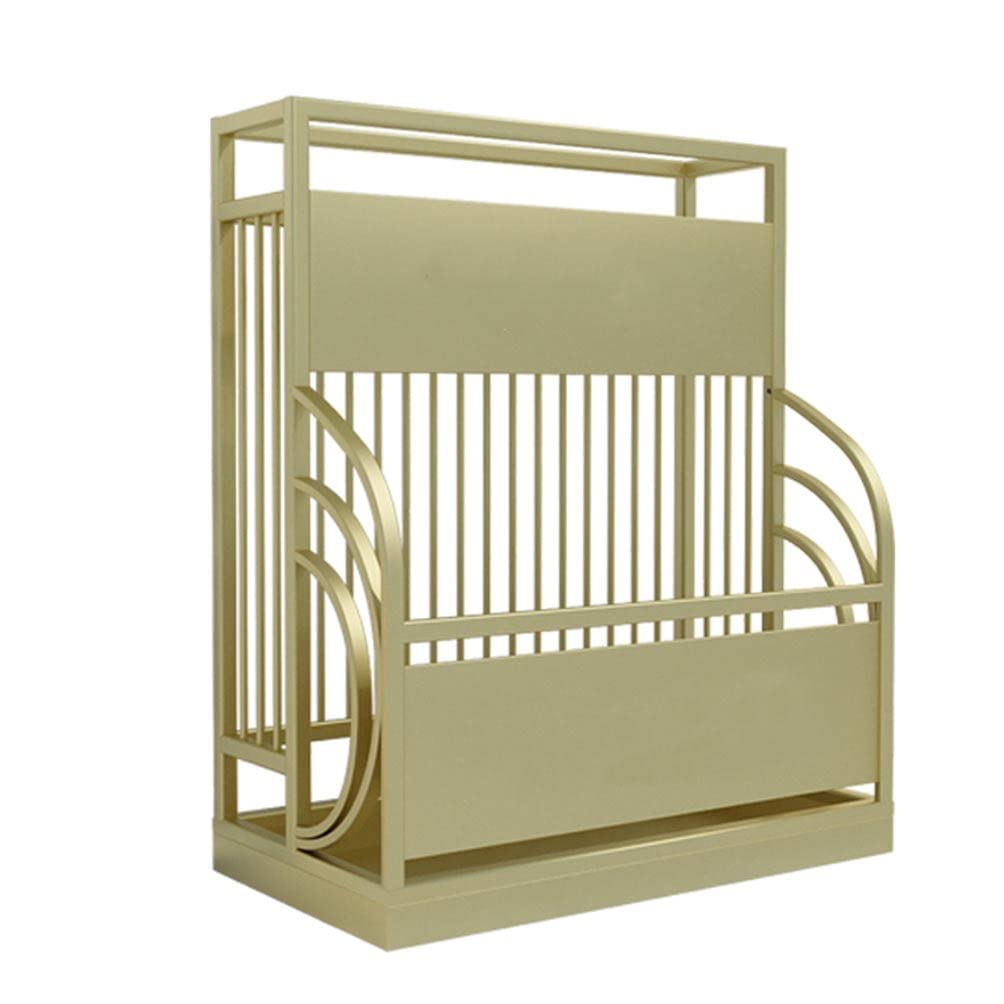 GHHVFEC Commercial Metal Umbrella Stand (32-50 Umbrellas) with Drainage Tray, Ideal for Hotels, Shopping Malls, Offices, Schools - Gold 68x28x70cm