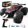 Tecnock RC Truck Remote Control Car for Kids, 1/20 Scale Off Road 2WD RC Cars with LED Lights and 50 Min Run Time, 2.4GHz All Terrain Toys Vehicle, Gifts for Boys Girls