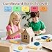 Dqoetort Cardboard Craft Tools for Kids-Childrens cartons Cutting,Cardboard Construction Kit for Family/Classroom DIY Creativity Projects,138PCS STEM Educational Toy Birthday Gift for Boys Girls 6+