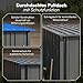 STEELSØN Timir Gerätehaus Metall – Geräteschuppen mit Pultdach – Gartenhaus 160x100x103cm (HxTxB) – Gartenschuppen Anthrazit – Gartenhütte Zinkstahlrahmen – Gerätehütte rostfrei – Schuppen Garten