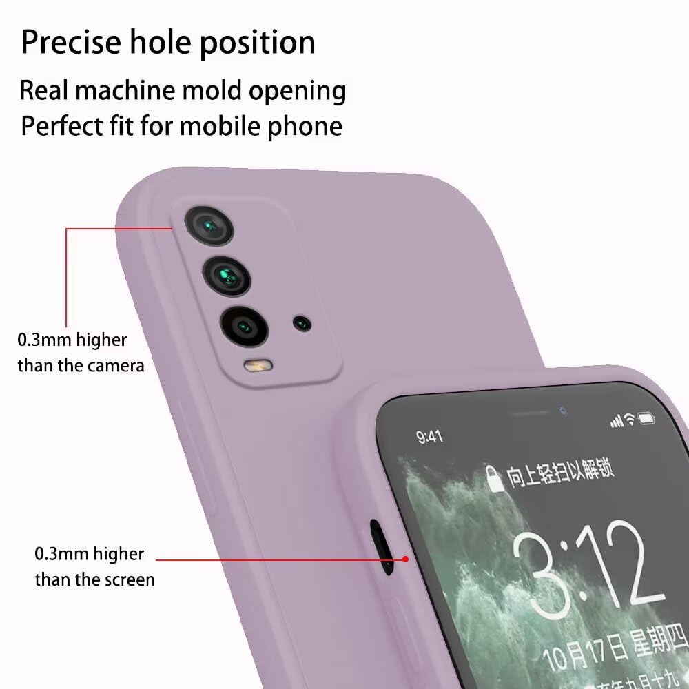 EASSGU Custodia In Pelle PU Per Redmi 9T 4G (6.53"), Cover Business Anticaduta, Viola Chiaro - 3