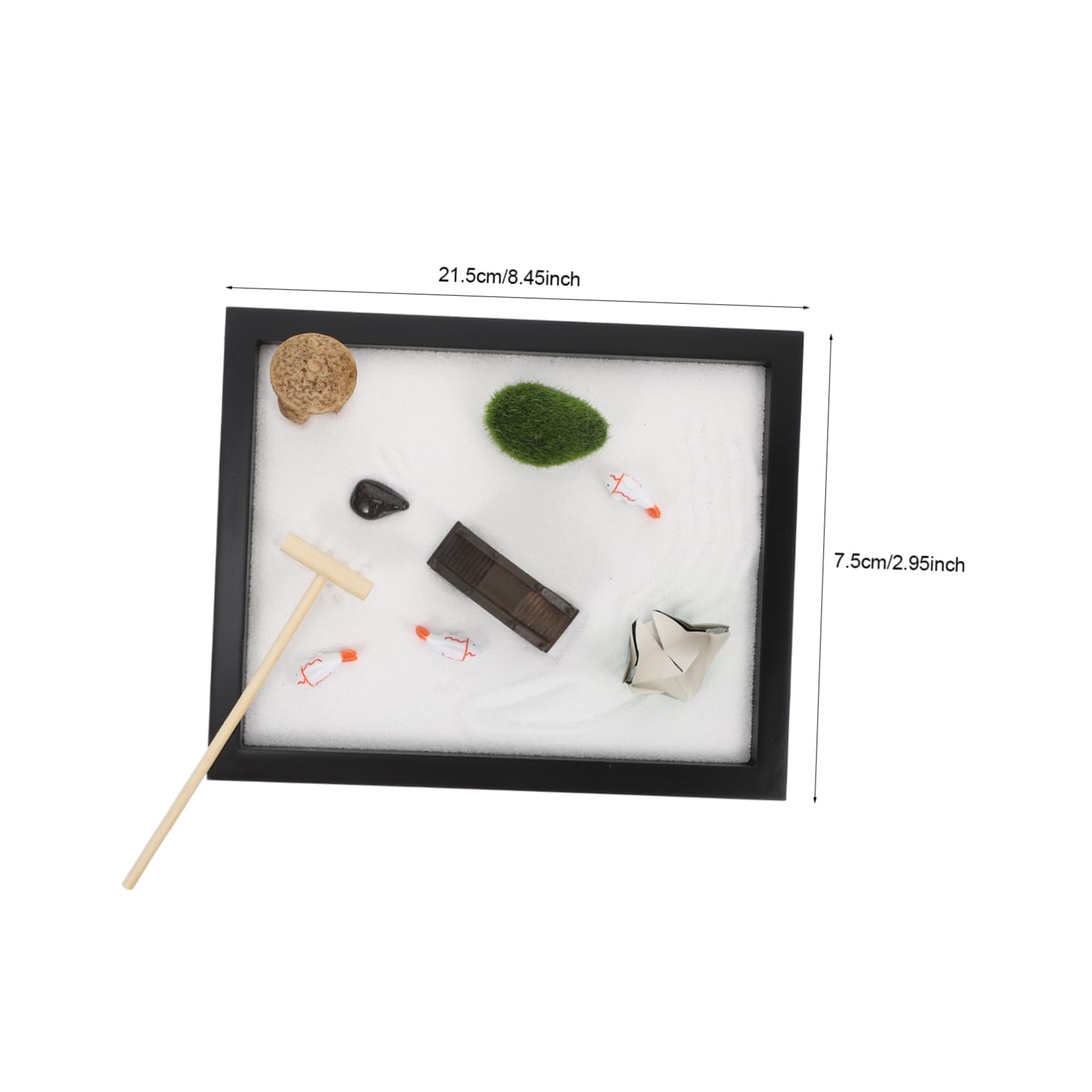 BCOATH 1Set Zen Sandbox Ornament Decorative Sand Table Model for Home Office Craft for Meditation and Relief Enhances Artistic Atmosphere