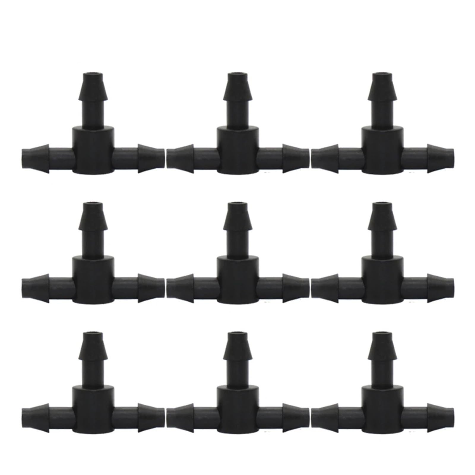 Conector de riego por goteo de tres vías, conector de espiga for manguera adecuado for sistema de riego por aspersión, tuberías de 4mm/7mm(200 PCS)