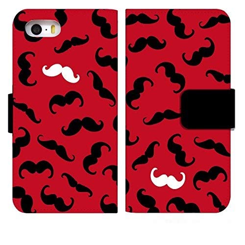 Amazon Co Jp スマホケース 手帳型 Aquos Sh Rm02 ケース かわいい おしゃれ ひげ ヒゲ デザイン 柄 0097 B ヒゲパターン背景赤 Shrm02 Sh M02 Eva ケース 手帳 Aquos Sh Rm02 Shrm02 アクオス スマホゴ 家電 カメラ