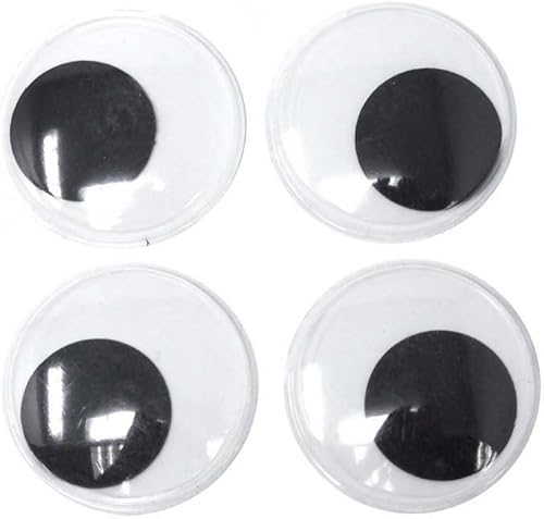 Homeford Ojos Googly medianos, 2 pulgadas, 4 unidades, color negro