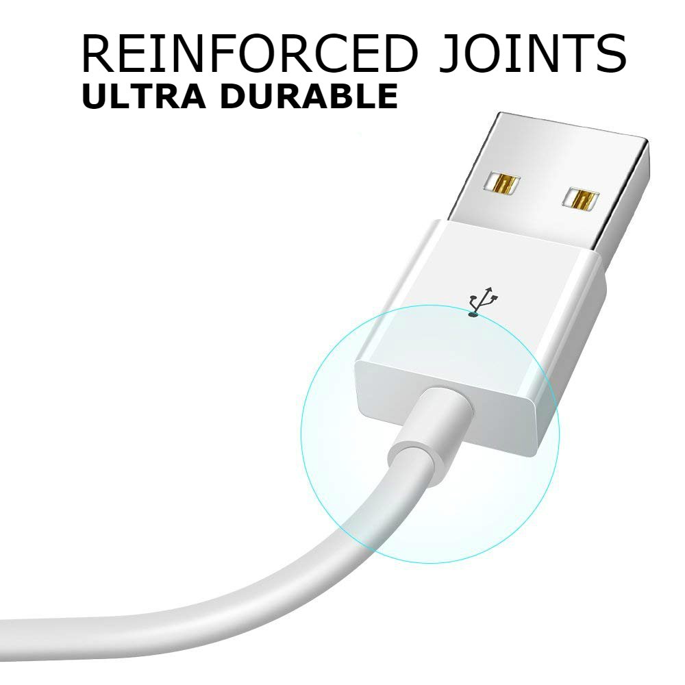 iPod Shuffle USB Charger - iPod Shuffle Charging [2-Pack] Charge SYNC Date Cable, Work with Apple iPod Shuffle 3rd, 4th, 5th, 6th Generation (White)