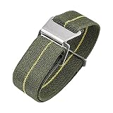 JBR French Troops Parachute Style Watch Band - Elastic Fabric Nylon Waterproof Military Replacement