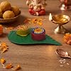 LOVENSPIRE Decorative Leaf Haldi Kumkum Packets for Pooja Thali - Wedding & Housewarming Favors, Festival Items & Indian Return Gifts Pack of 10