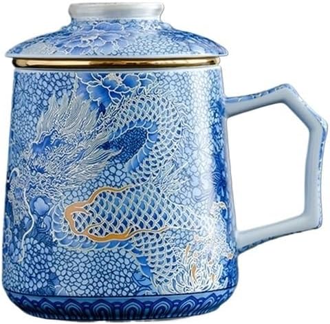 GSOUL Kungfu Tea cup Enameled Tea Separator Cups Filigree Silver Dragon Home Office Small Tea Cups