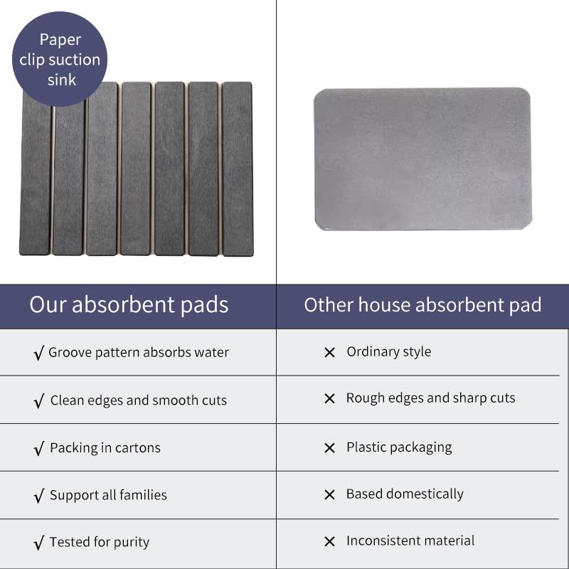 FreKoaer Stone Dish Drying Mat for Kitchen Counter, Quick Drying Collapsible Stone Drying Mats, 24