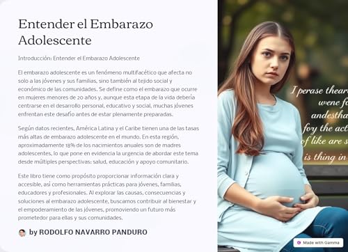 Entender El Embarazo Adolescente: Embarazo Adolescente (Spanish Edition)