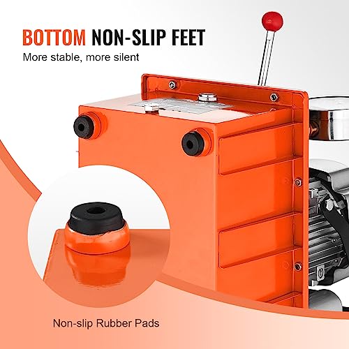 Image of VEVOR 10000 PSI 750W 110V 488 in /8L Capacity, Double Acting Manual Valve, Electric Driven Hydraulic Pump Power Pack Unit with Lever Switch for Punching /Bending /Jack Machines, Orange