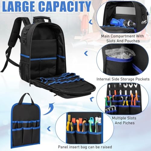 Sac à outils ouvert grande capacité avec base renforcée antichoc