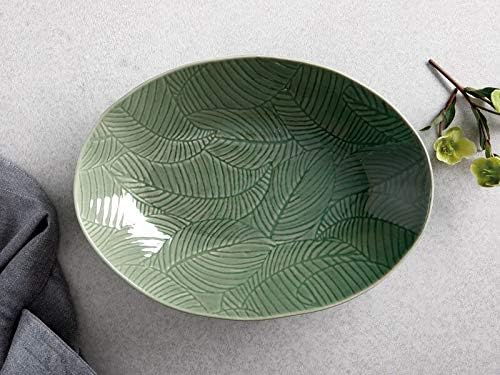 Maxwell & Williams Panama Oval Serving Dish in Gift Box, Stoneware, Kiwi Green, 32 x 23 cm - Image 4