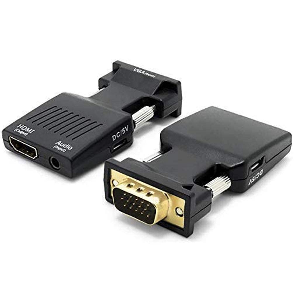 RuhZa VGA to HDMI Adapter with Audio Converter Old PC to TV/Monitor with HDMI, Male VGA to HDMI Video Adapter for TV, Computer, Projector with Audio Port (VGA-to-HDMI) (B0BFMHVBG3) Amazon Price History, Amazon Price Tracker
