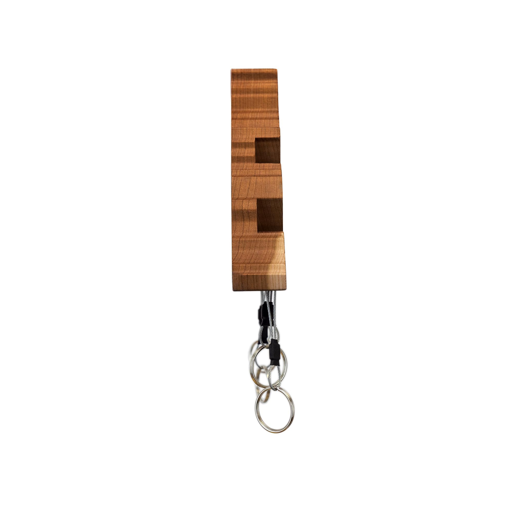 YY Vertical - Porte-clé en bois de cerisier, édition premium