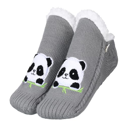 Image of ZYZX Cute Animal Slipper Socks for Women with Grips,Fuzzy Socks Indoor
