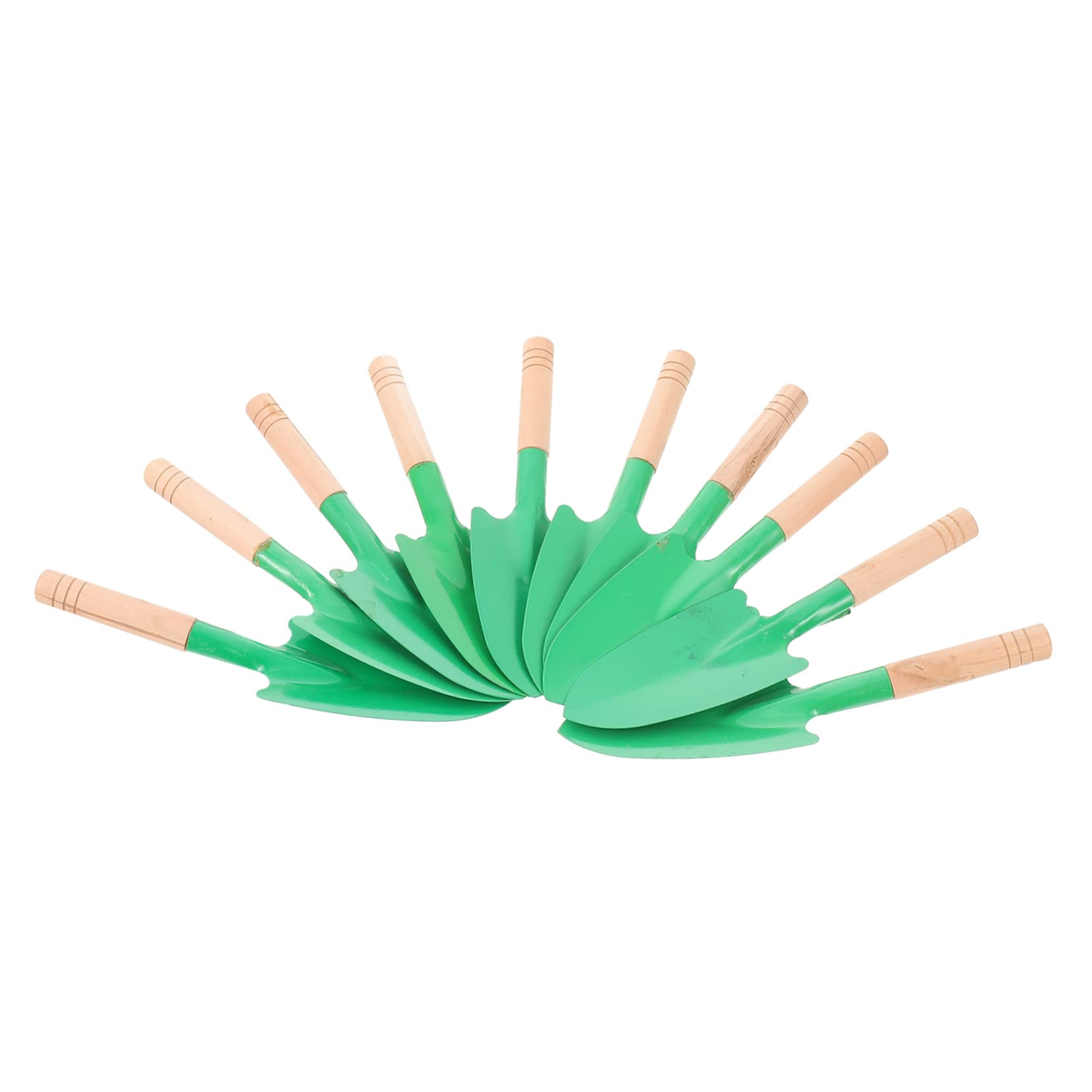 IWOWHERO Garden Spade Tool 10-Piece Set Planting Shovels Miniature Gardening Tools Metal Handles Versatile for Planting and Weeding