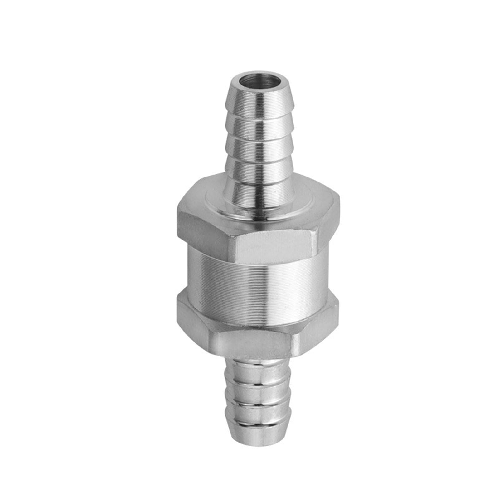 Msioytog 10Mm Steel Line Check Valves, Erosion-Proof Design, 6- Pipe Fit, No-Return Control For Automotive Machinery Aluminum Alloy Non Return